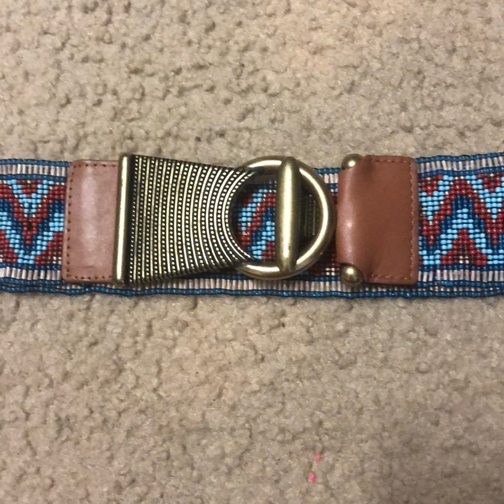 Anthropologie beaded stretch belt